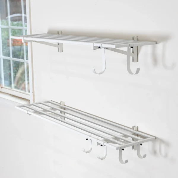 1' x 4' Bristol Garage Wall Mount Shelves | 2 Pack | White