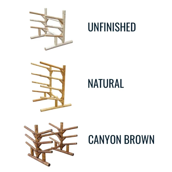 0be833bcf0bedae1a23d9b15866b6fb1bd3cdae3926f57c0cd9f4a8710169b54 8 SUP and Kayak Storage Rack | Freestanding Log Rack | Canyon Brown Finish