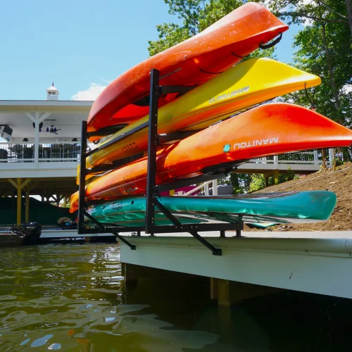Chesapeake Kayak Storage | Adjustable Dock Rack | Over The Water | 4 Levels