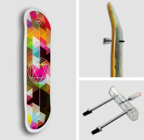 Skateboard Deck Display | Floating Mount