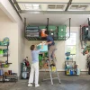 706931d9fd317fbebf4ce548cd08f795dd92d3ba2b8e85d45401931dc26ec707 4' x 8' Faber Overhead Garage Shelving | Holds 700 lbs