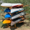 aae8abf4fceb4aec7e060a13e95265c04d28da01362e9411739eb680fd612b5a 8 SUP and Kayak Storage Rack | Freestanding Log Rack | Canyon Brown Finish