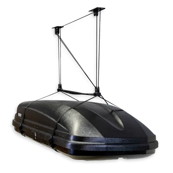Essential Cargo Box Garage Ceiling Storage Hoist | Holds up to 150 lbs | 10' Lift