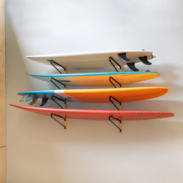 bec086909d98ee1ccda4012f294f2b2b6d5b20113e164f120a7e0f9fbb5745e3 Avon Surfboard Wall Rack | 4 Levels