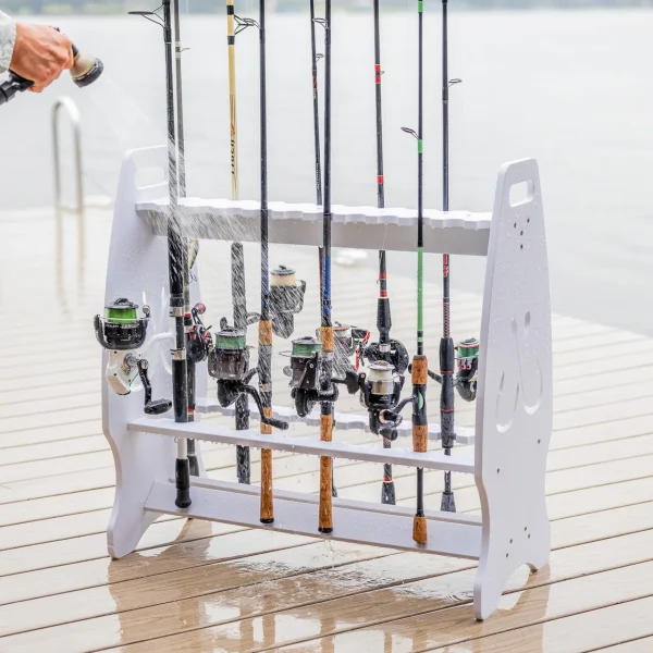 c892546a0bc34eeea78050f3ef518ff8eb208c565257a3d44757ae4902b008e6 Marlin Fishing Rod Storage Stand | Holds up to 24 Rods