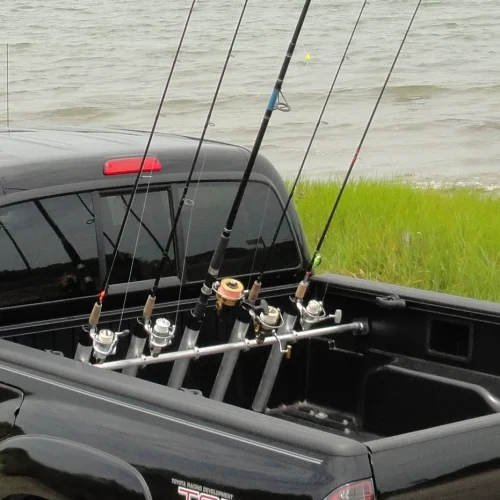 Inshore Truck Bed Fishing Rod Rack | Pressure Mount | Holds up to 5 Rods